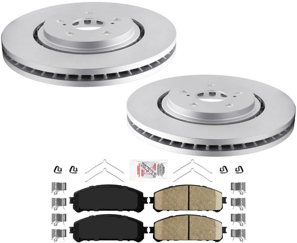Front Coated Disc Brake Rotors Ceramic Pads For Toyota Rav4 Prime 2021-2023