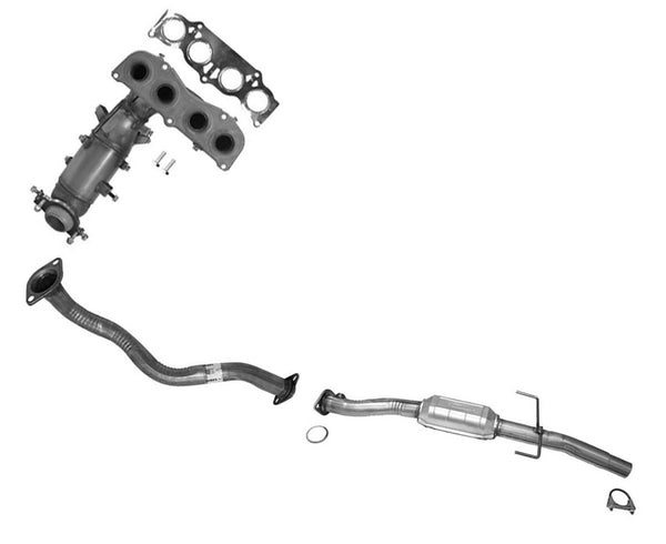 For Toyota Rav4 2004-2005 Front and Rear Catalytic Converters Eng Pipe