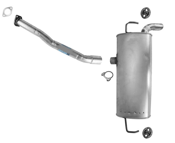 Rear Muffler w/ Gasket Hangers for 2010-2013 Hyundai Tucson 11-12 KIA Sportage