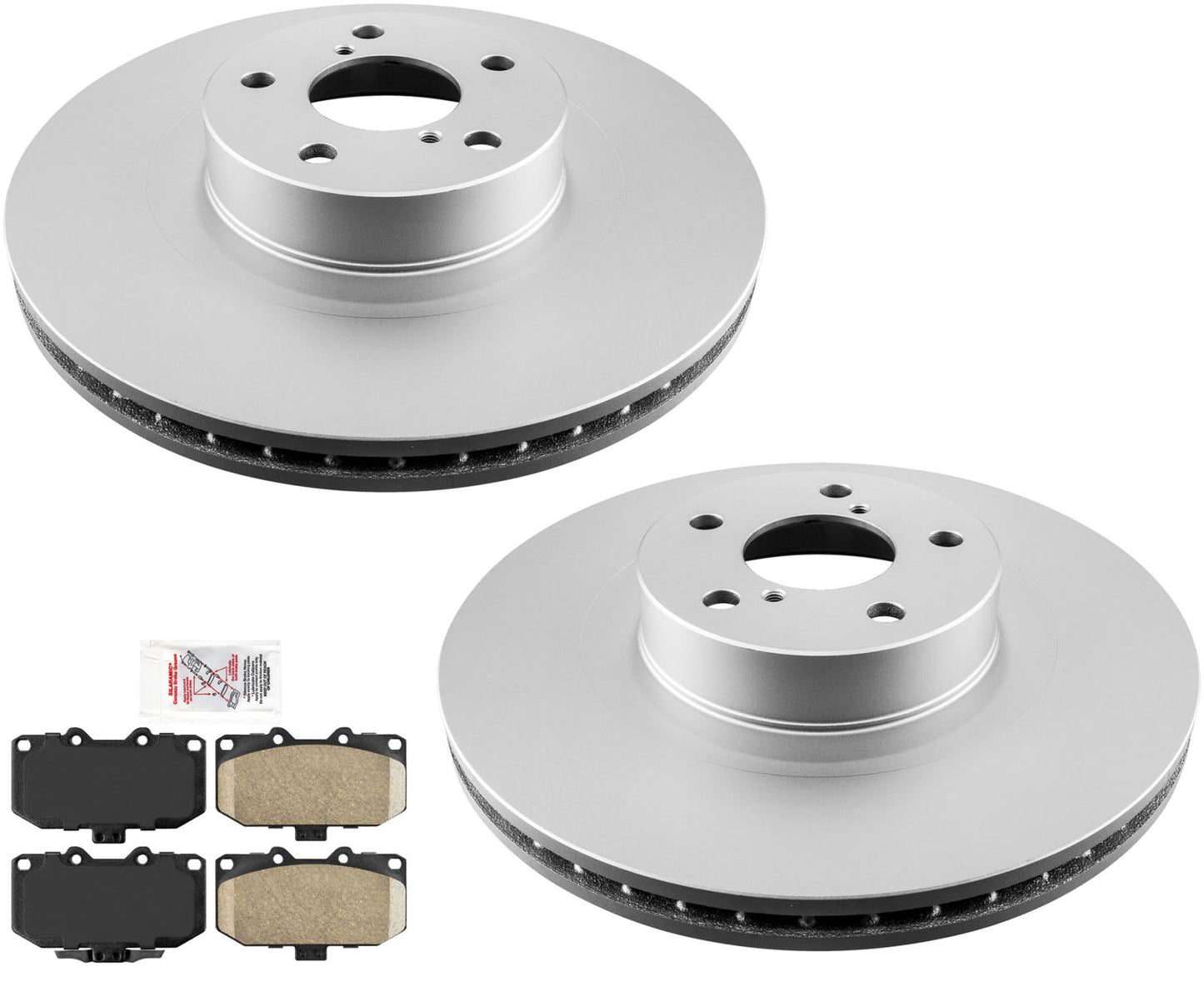 For 2006-2007 Impreza WRX 2.5L Turbo Front Coated Brake Rotors & Ceramic Pads