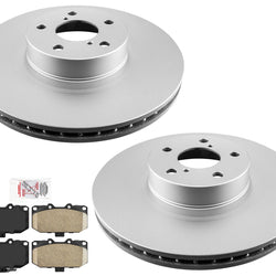 Front Coated Disc Brake Rotors Ceramic Pads For Subaru Impreza WRX 2006-2007