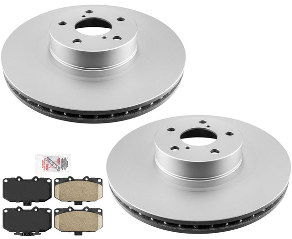 Front Coated Disc Brake Rotors Ceramic Pads For Subaru Impreza WRX 2006-2007