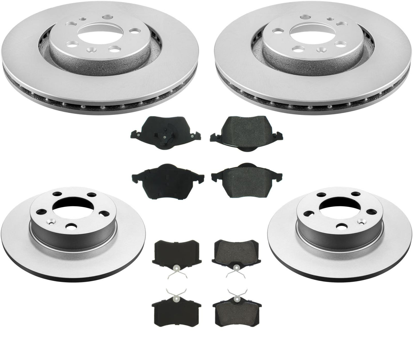 Para pastillas de freno de rotores recubiertas delanteras y traseras de 280 mm para Volkswagen Jetta 1.8L 01-05