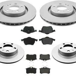 For 280MM Front & Rear Coated Rotors Brake Pads For Volkswagen Jetta 1.8L 01-05
