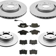 Front & Rear Coated Disc Rotors & Ceramic Pads For 2007-2009 Jetta City
