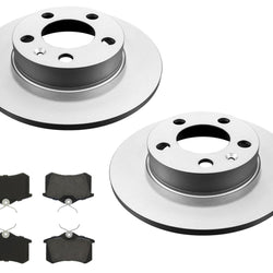 Rear Brake Rotors & Ceramic Pads For Audi TT Front Wheel Drive 2000-2006