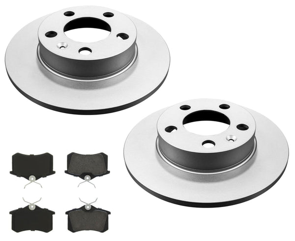 Rear Brake Rotors & Ceramic Pads For Audi TT Front Wheel Drive 2000-2006