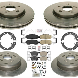 High Carbon Performance Brake Rotors Pads and Shoes For 07-12 Acura RDX AWD