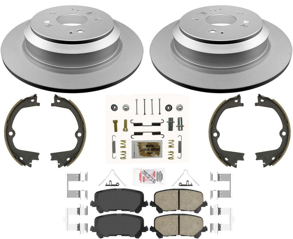 Pastillas de freno revestidas traseras, Hardware de estacionamiento para Honda Passport 2019-2022