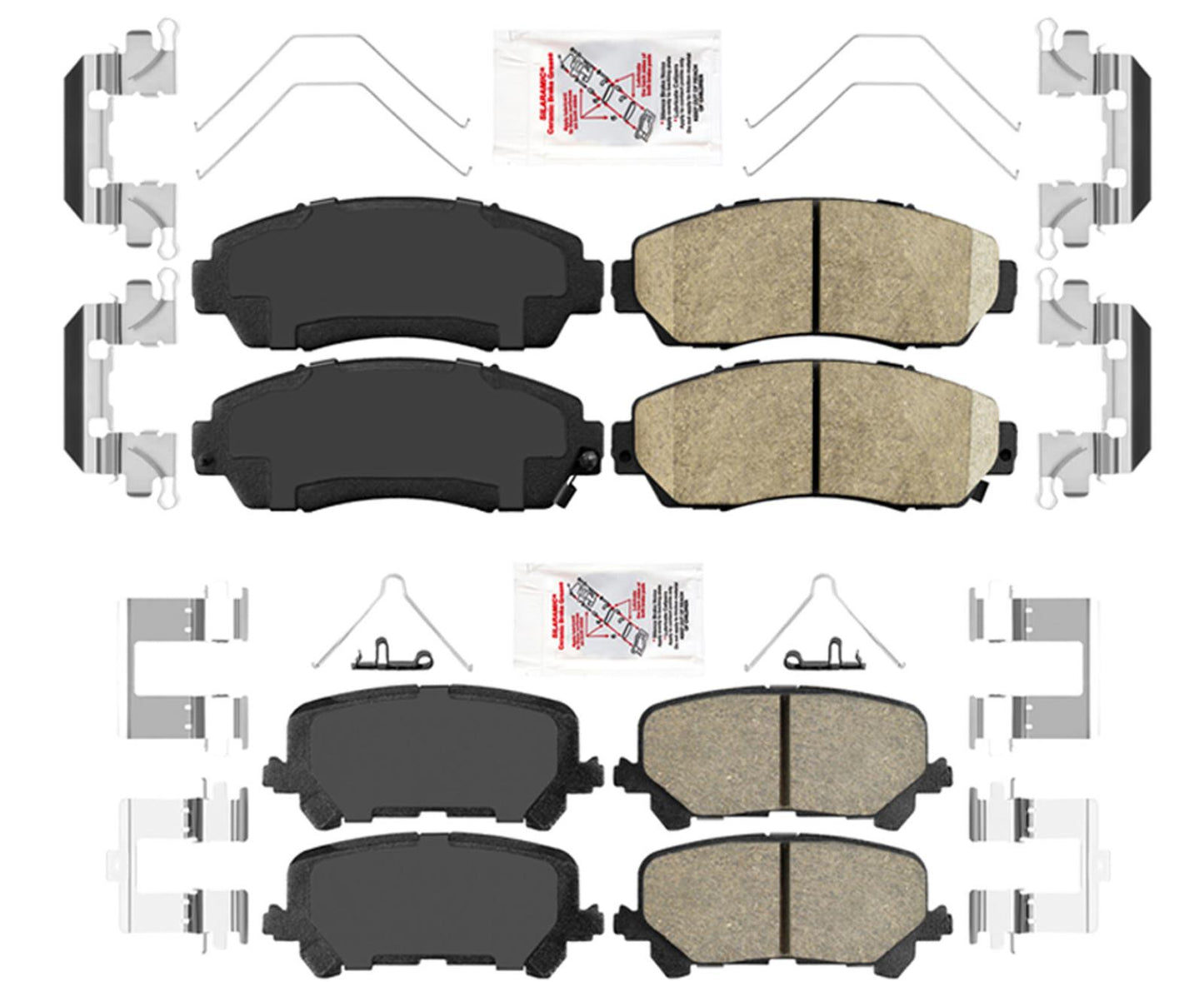 For Honda Passport 2019-2022 AmeriPRO Front & Rear Ceramic Brake Pads