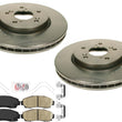 High Carbon Performance Front Brake Rotors Pads for Acura RDX 2007-2012 AWD