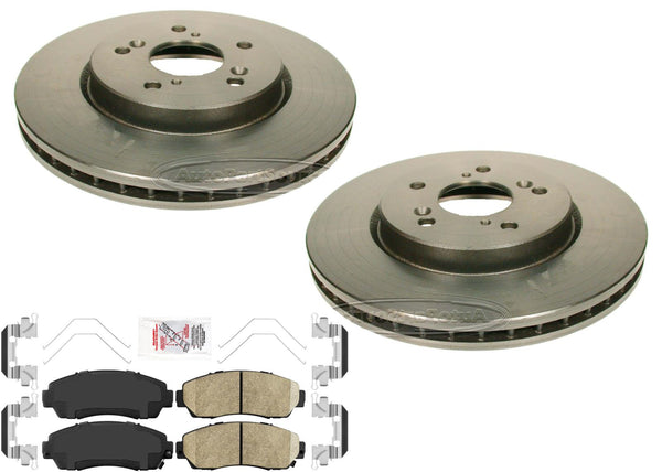 High Carbon Performance Front Brake Rotors Pads for Acura RDX 2007-2012 AWD