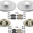 Front Coated Rotors & Rear Rotors & Brake Pads For Subaru Legacy 3.0L 2008-2009