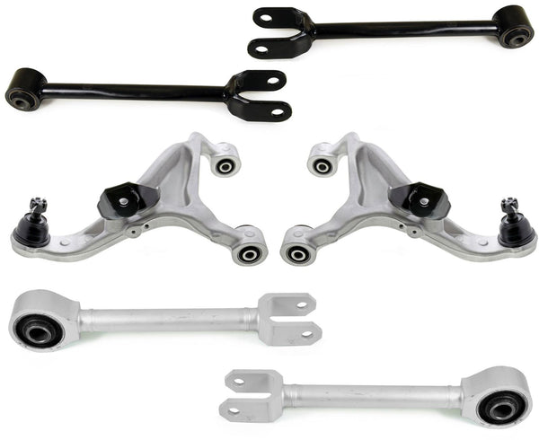 Mevotech Brazos de control traseros superiores e inferiores para Nissan Altima 2007-2013 Coupe