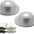 Front Coated Brake Rotors & Brake Pads For Jeep Grand Cherokee 1993-1998