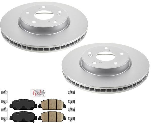 Front GEO-Coated Brake Rotors & Brake Pads For Honda Accord 1.5L 2018-2022