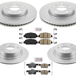 Front & Rear GEO-Coated Rotors & Brake Pads For Honda Accord 1.5L 2018-2022