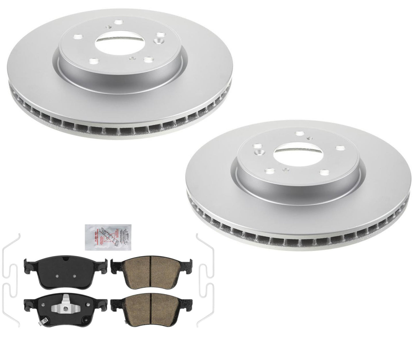 Front GEO-Coated Rotors & Pads For Honda Accord 2.0L Turbo 2018-2022