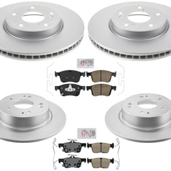 Front & Rear GEO-Coated Rotors & Pads For Honda Accord 2.0L Turbo 2018-2022