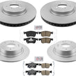 Front & Rear GEO-Coated Rotors & Pads For Honda Accord 2.0L Hybrid 2018-2022