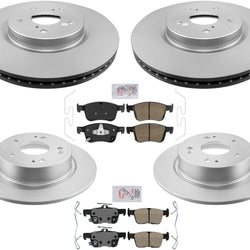 Front & Rear GEO-Coated Rotors & Pads For Honda Accord 2.0L Hybrid 2018-2022