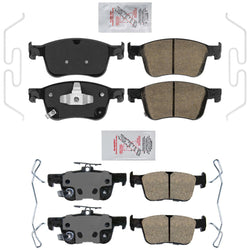 Front & Rear AmeriBRAKES Ceramic Brake Pads For Honda Civic SI 2022-2023