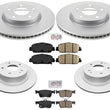 Front Coated Rotors & Ceramic Brake Pads For 2018-2021 Honda Accord EX LX