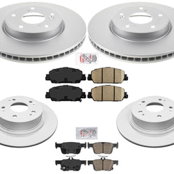 Front Coated Rotors & Ceramic Brake Pads For 2018-2021 Honda Accord EX LX