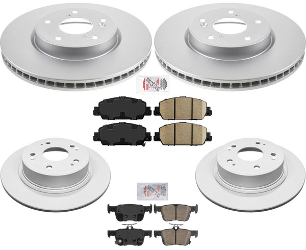 Front Coated Rotors & Ceramic Brake Pads For 2018-2021 Honda Accord EX LX