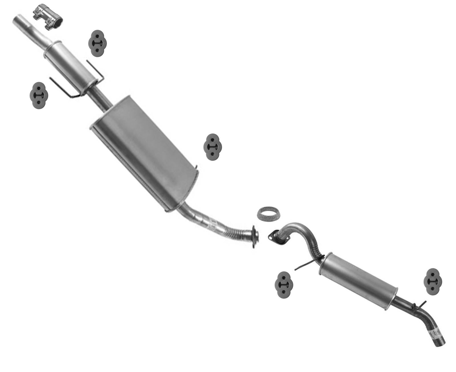 Tubo de escape de montaje de silenciador resonador para Mercury Mariner 2009-2011 2.5L 3.0L