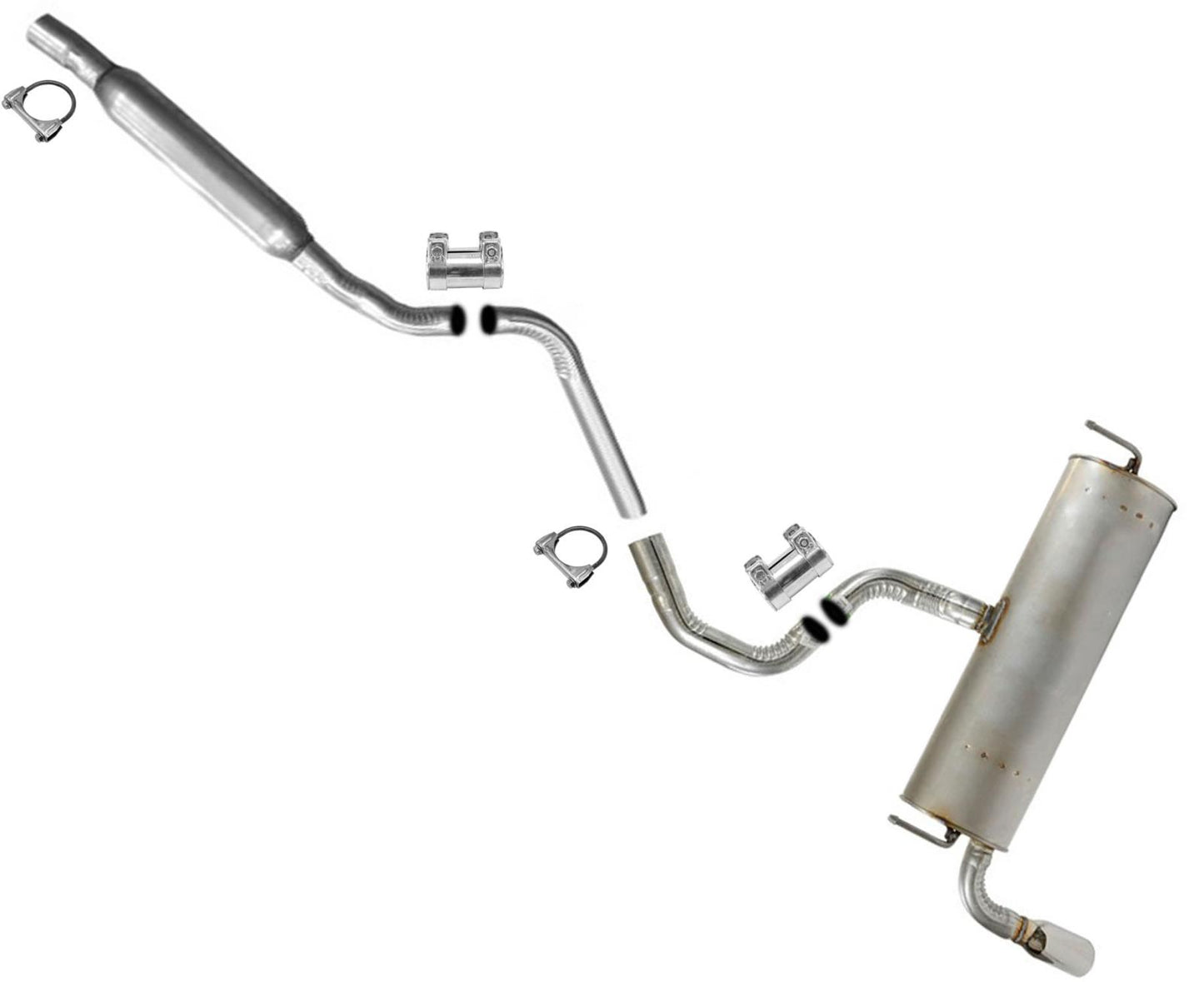 Silenciador de tubo de extensión de resonador para Jeep Cherokee 2.4L tracción delantera 14-18