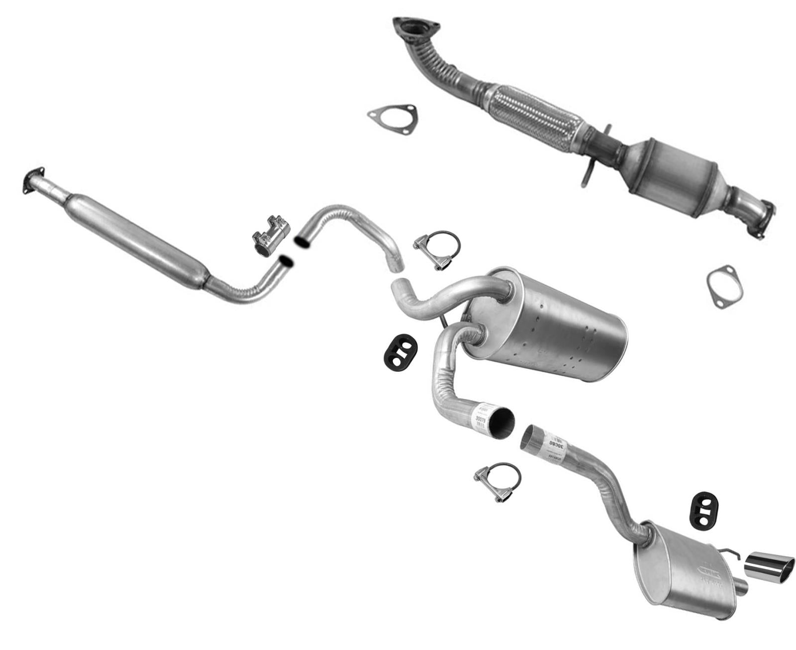 Sistema de escape silenciador trasero de tubo externo resonador para Buick Verano 2012-2017 2.4L
