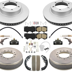 Coated Rotors Pads Hardware Brake Drums For Toyota Tacoma 4x4 6 Lug 2005-2022