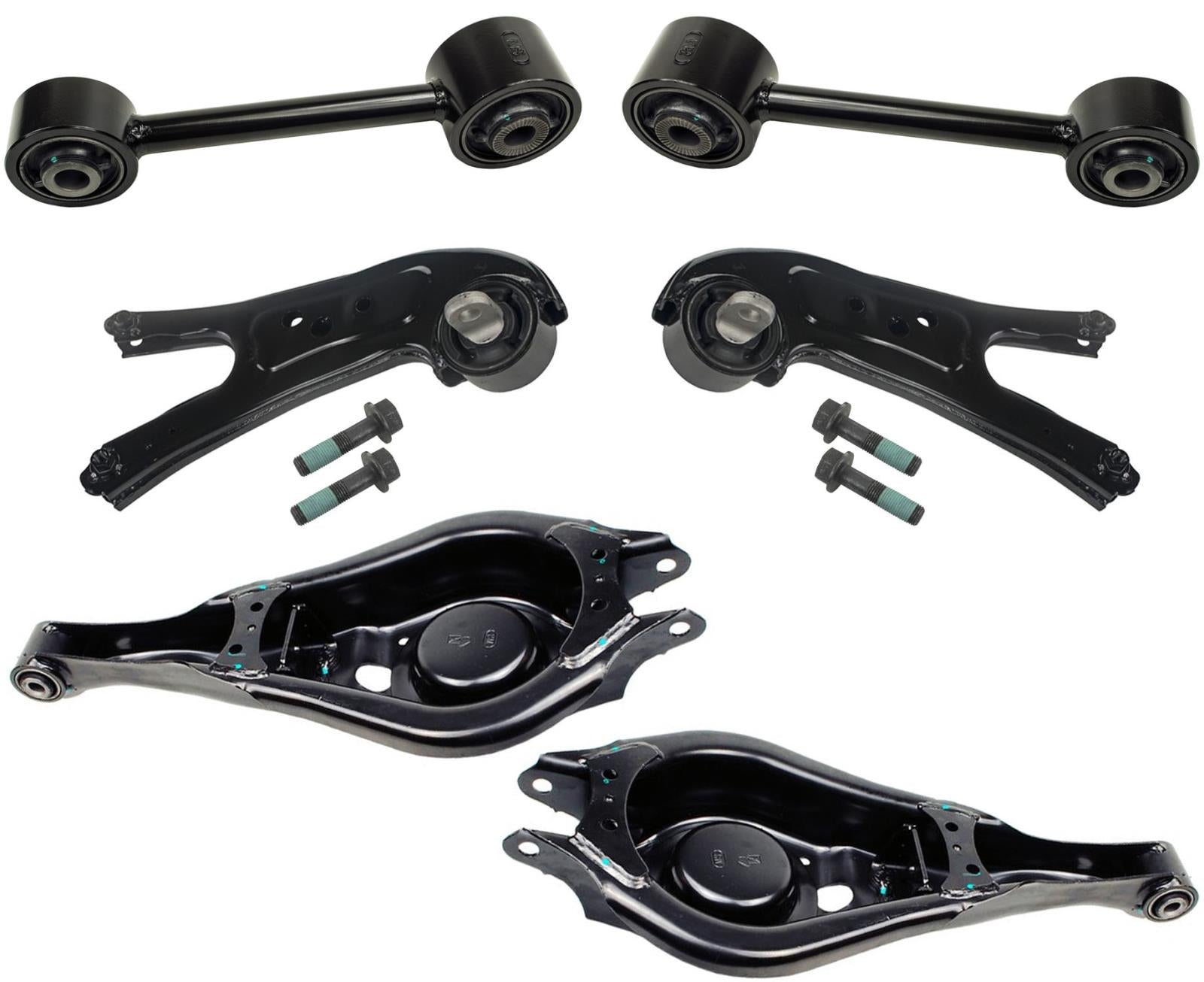 Rear Lower & Upper Control Arms W/ Bushings For Toyota Highlander 2014-2019