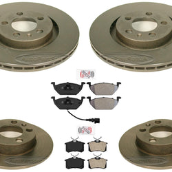 For Volkswagen Beetle 98-09 W/ 280MM Front & Rear Performance Rotors Brake Pads