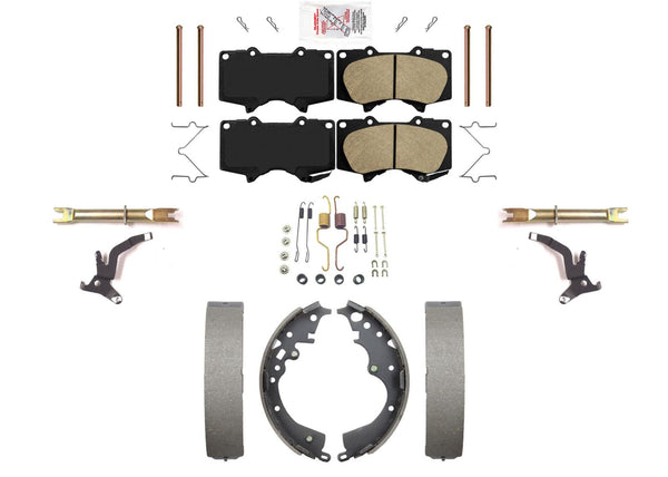 AmeriPro Master Disc Brake Pad Brake Shoes For Toyota Tacoma 2005-2022 4x4 6 Lug