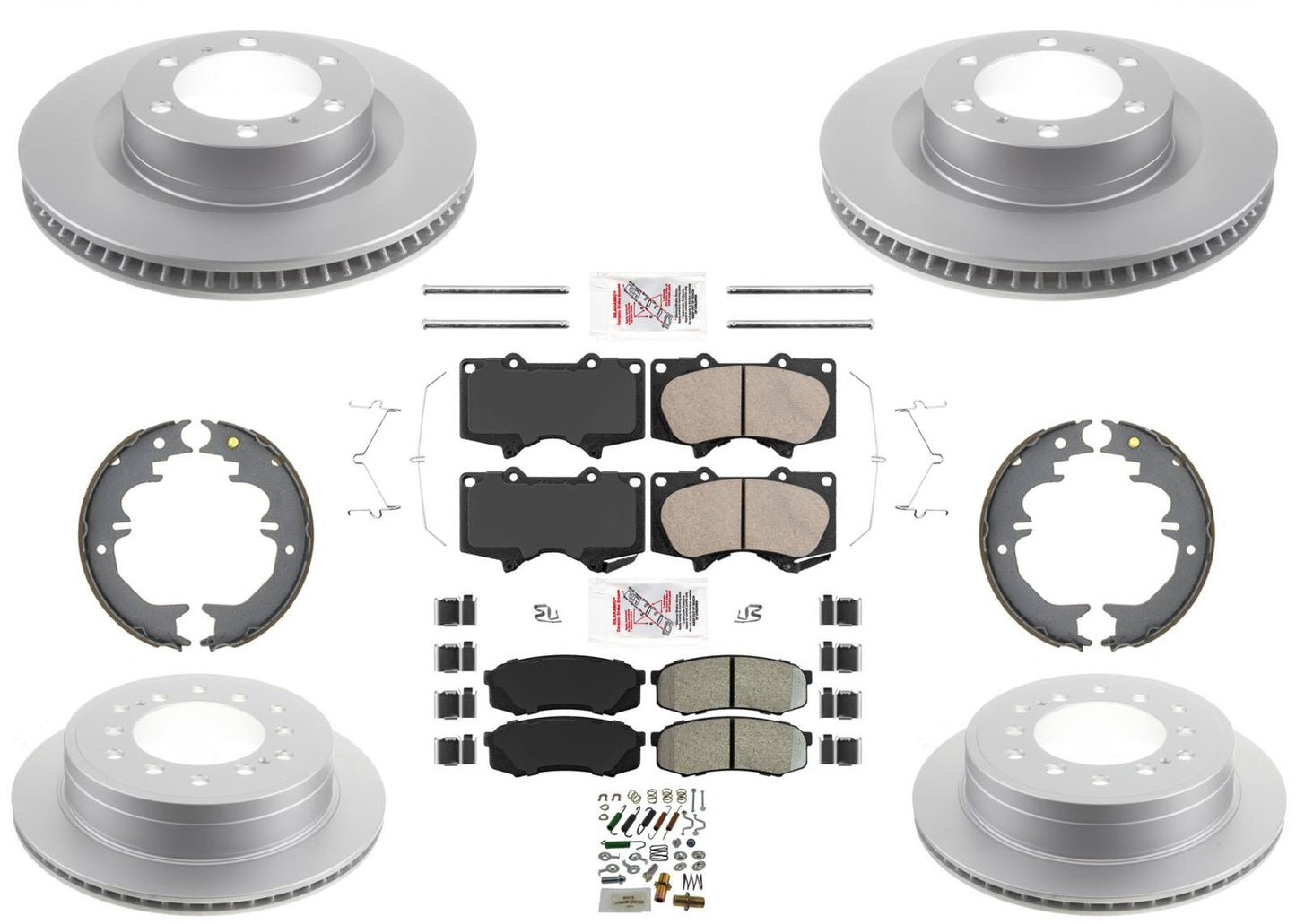 Pastillas de freno de disco recubiertas, freno de Hardware para Toyota 4 Runner GX460 2010-2022 - Photo 1