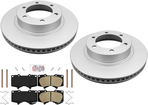 Frt Coated Disc Brake Rotors Brake Pads Hardware Brake For FJ Cruiser 2007-2014