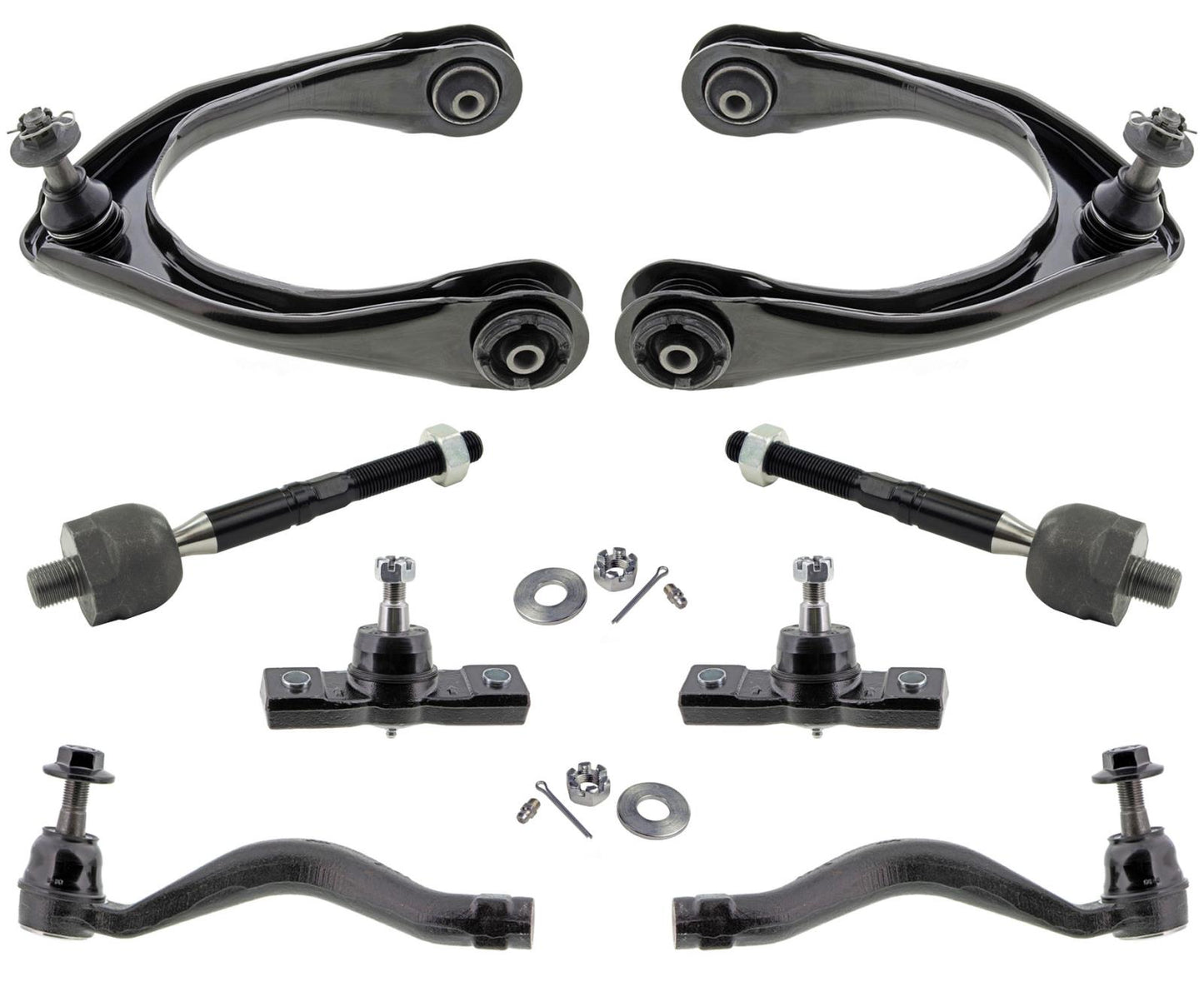 Upper Control Arms Tie Rods & Ball Joints For Lexus IS350 16-21 All Wheel Drive