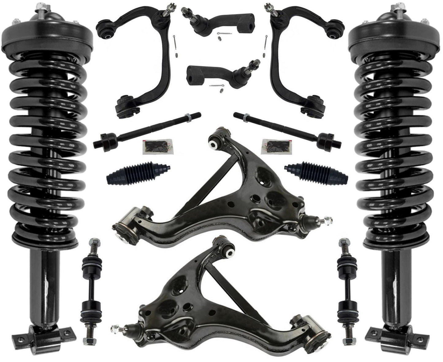Front Complete Strut Control Arms Tie Rods & Links For Ford Expedition 14-2017