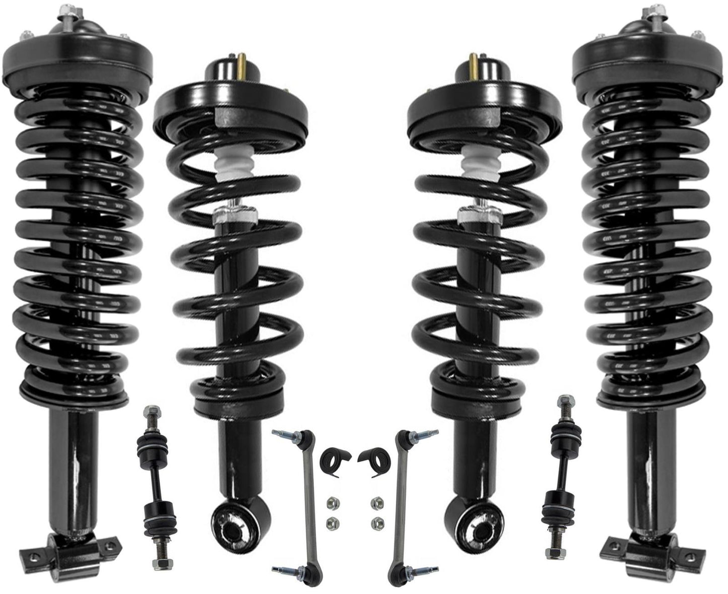 Puntal completo delantero y trasero con resortes helicoidales y enlaces para Ford Expedition 14-2017
