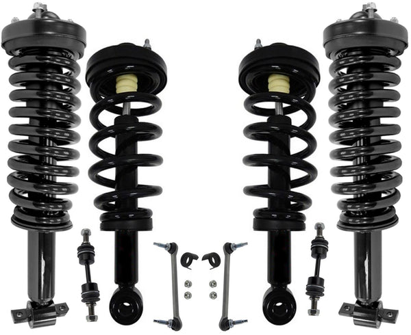 Front &  Rear Complete Strut & Links For Expedition EL 14-2017 Long Wheel Base