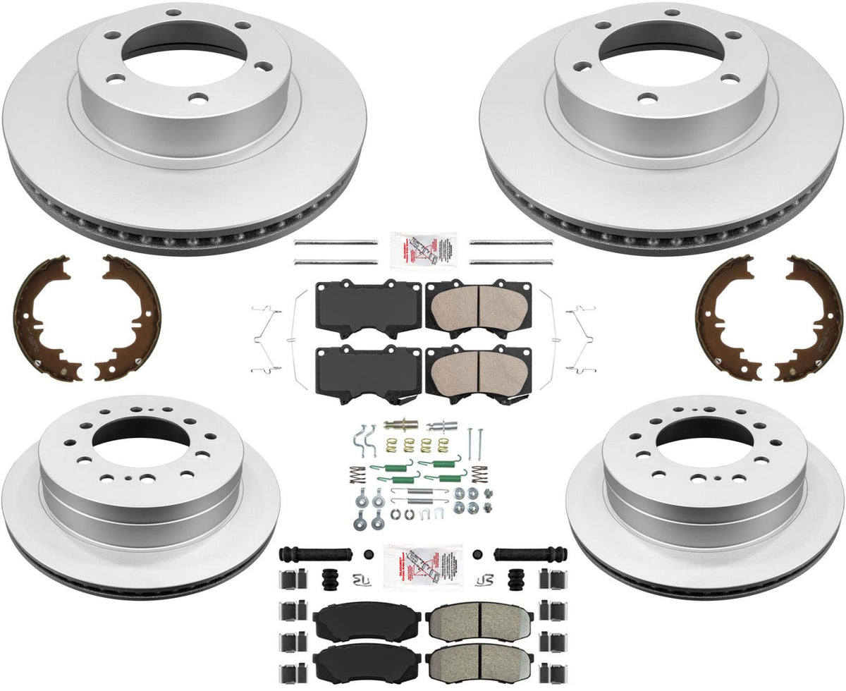 Rotores de freno de disco recubiertos, pastillas de freno, freno de Hardware para FJ Cruiser 2007-2014 - Photo 1