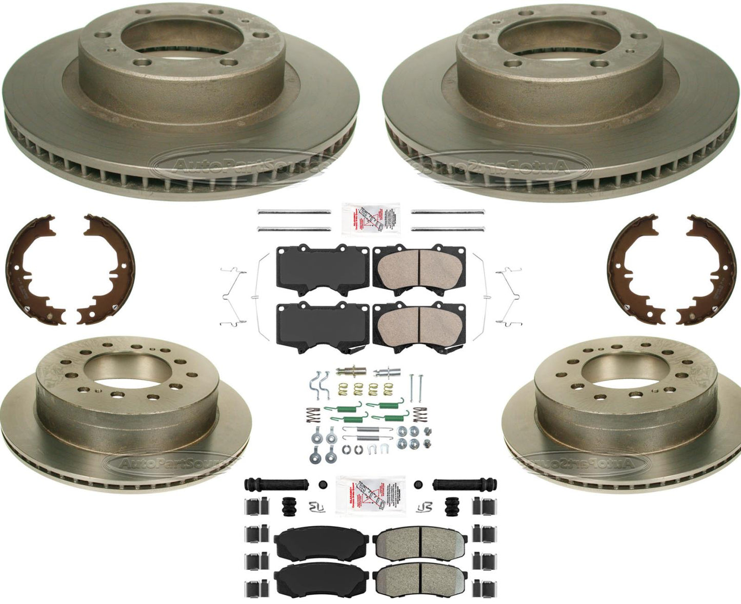 Rotores de freno de disco de rendimiento, pastillas de freno, freno de Hardware para FJ Cruiser 2007-2014 - Photo 1