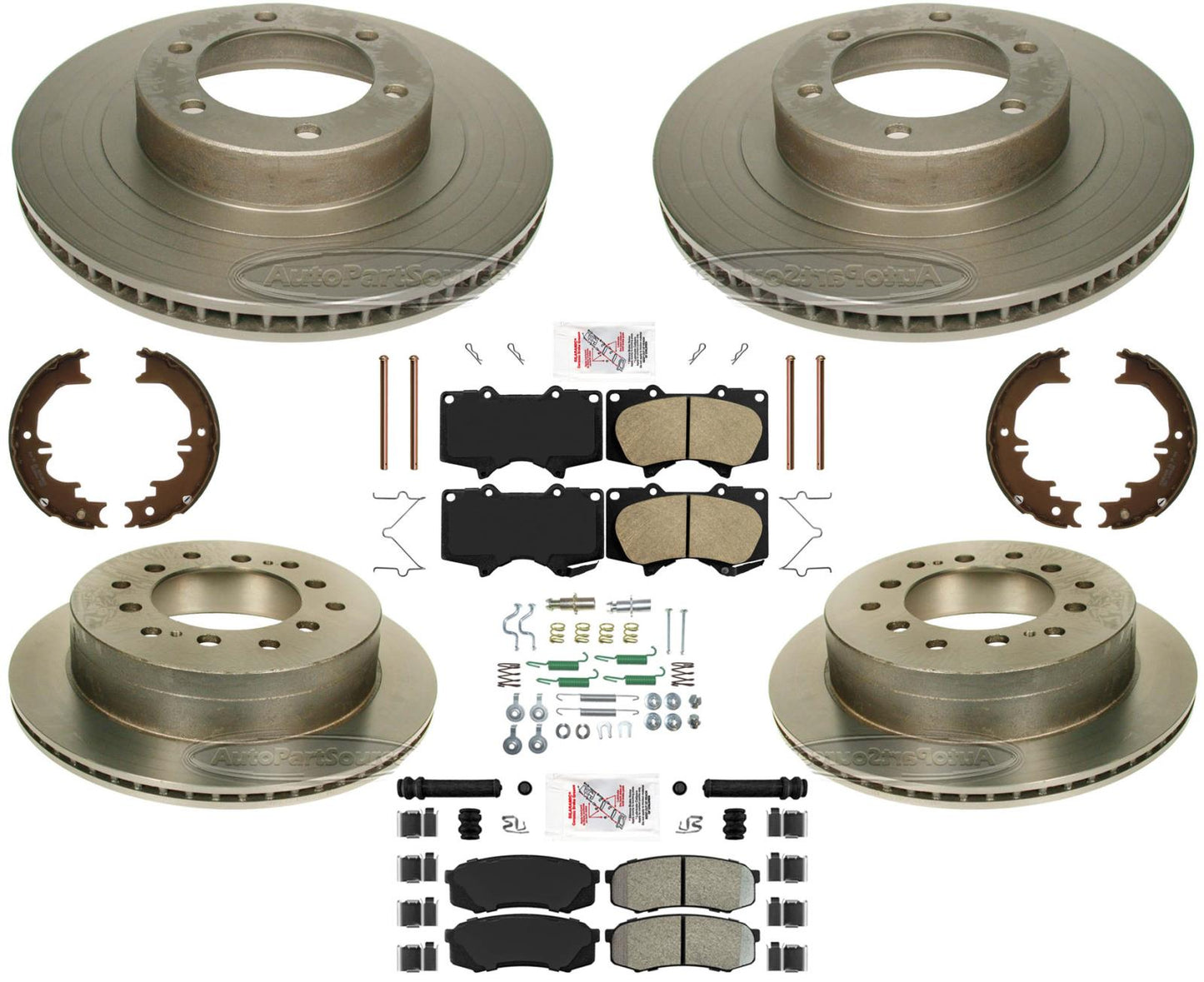 Hardware de pastillas de freno de disco de rotores de freno de rendimiento para Lexus GX470 2003-09 - Photo 1