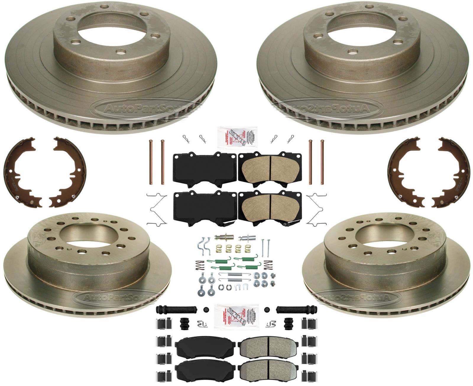 Hardware de pastillas de freno de disco de rotores de freno de rendimiento para Lexus GX470 2003-09