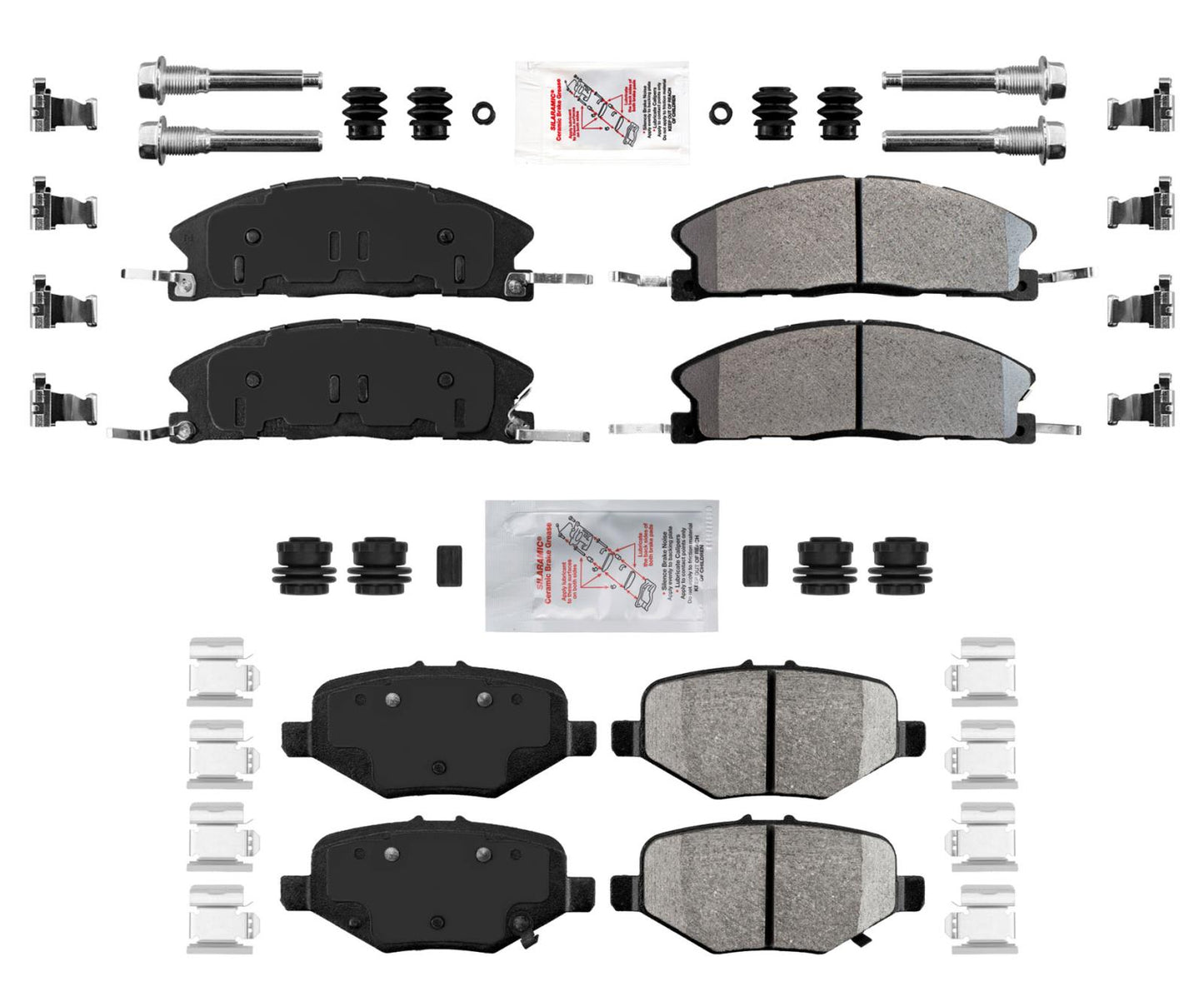 Para Ford SHO Police Interceptor Sedan 2013-2019 Pernos de pastillas de freno semimetálicos
