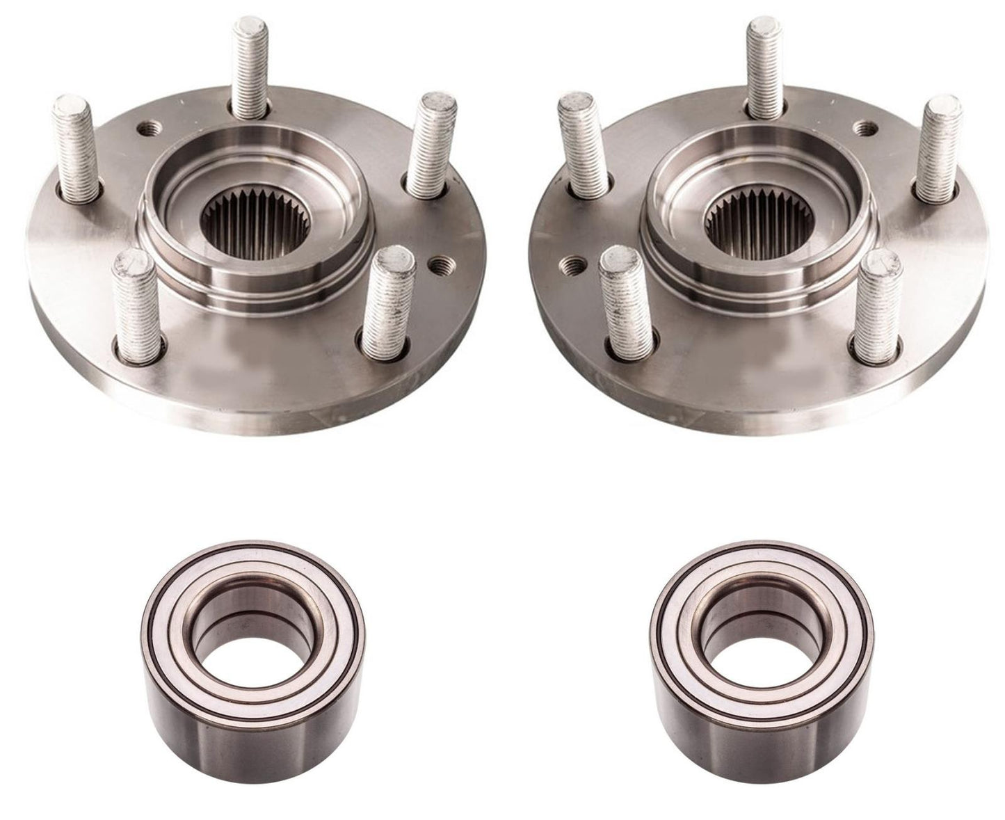 2 Front Wheel Hub and Wheel Bearings For Mazda CX9 CX-9 2007-2015 TD11-33-060
