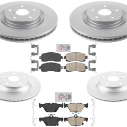 For Subaru Forester 2019-2022 Coated Disc Brake Rotors Brake Pads Hardware