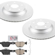 For Subaru Forester 2019-2022 Rear Coated Disc Brake Rotors Brake Pads Hardware